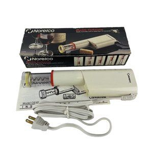 Norelco Electric Corkscrew Vtg 1985 Bottle Opener White‎ CS100 Tested Works